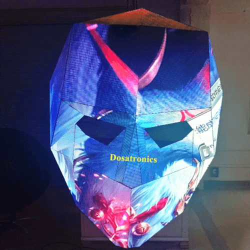 Video ad alta definizione della maschera LED di trucco facciale su misura dell'esposizione di LED dell'interno
