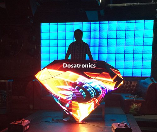 Vidinis LED ekranas, deimantinės formos, pritaikytas DJ scenos LED ekranas (2)