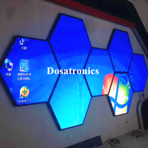 इनडोर एलईडी डिस्प्ले हेक्सागोन आकार अनुकूलित विशेष आकार एलईडी स्क्रीन (4)