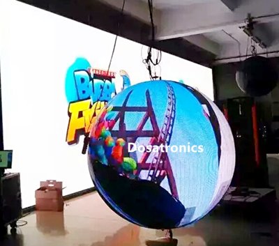 Schermo a LED sferico dell'interno del diametro 2M dell'esposizione della sfera del LED sfera del LED su misura (1)