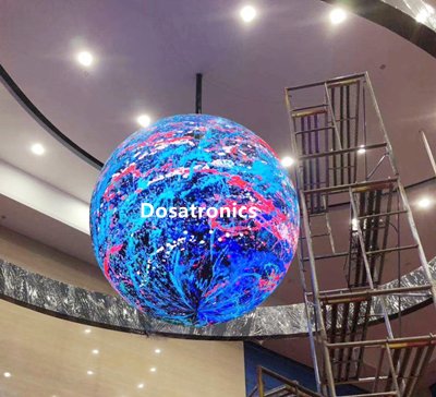 LED Pob Zaub Diameter 2M Sab Hauv Tsev Spherical LED Screen Customized LED Pob (2)