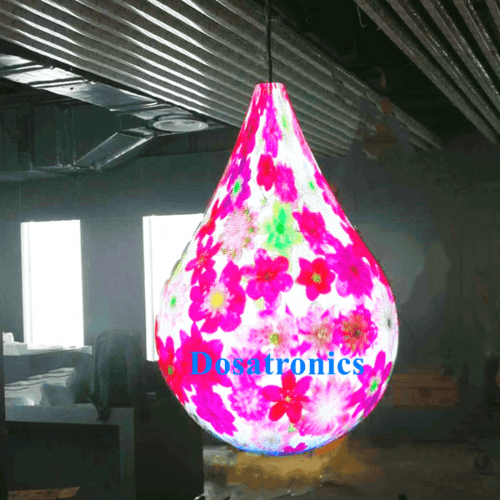 Display a LED a forma speciale Schermo LED a goccia d'acqua per interni personalizzato