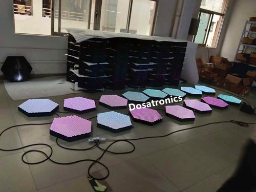 Indoor LED Display Hexagon Shape Customised Special Shape LED Screen (1)