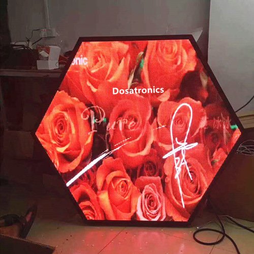 Indoor LED Display Hexagon Shape Customised Special Shape LED Screen (2)